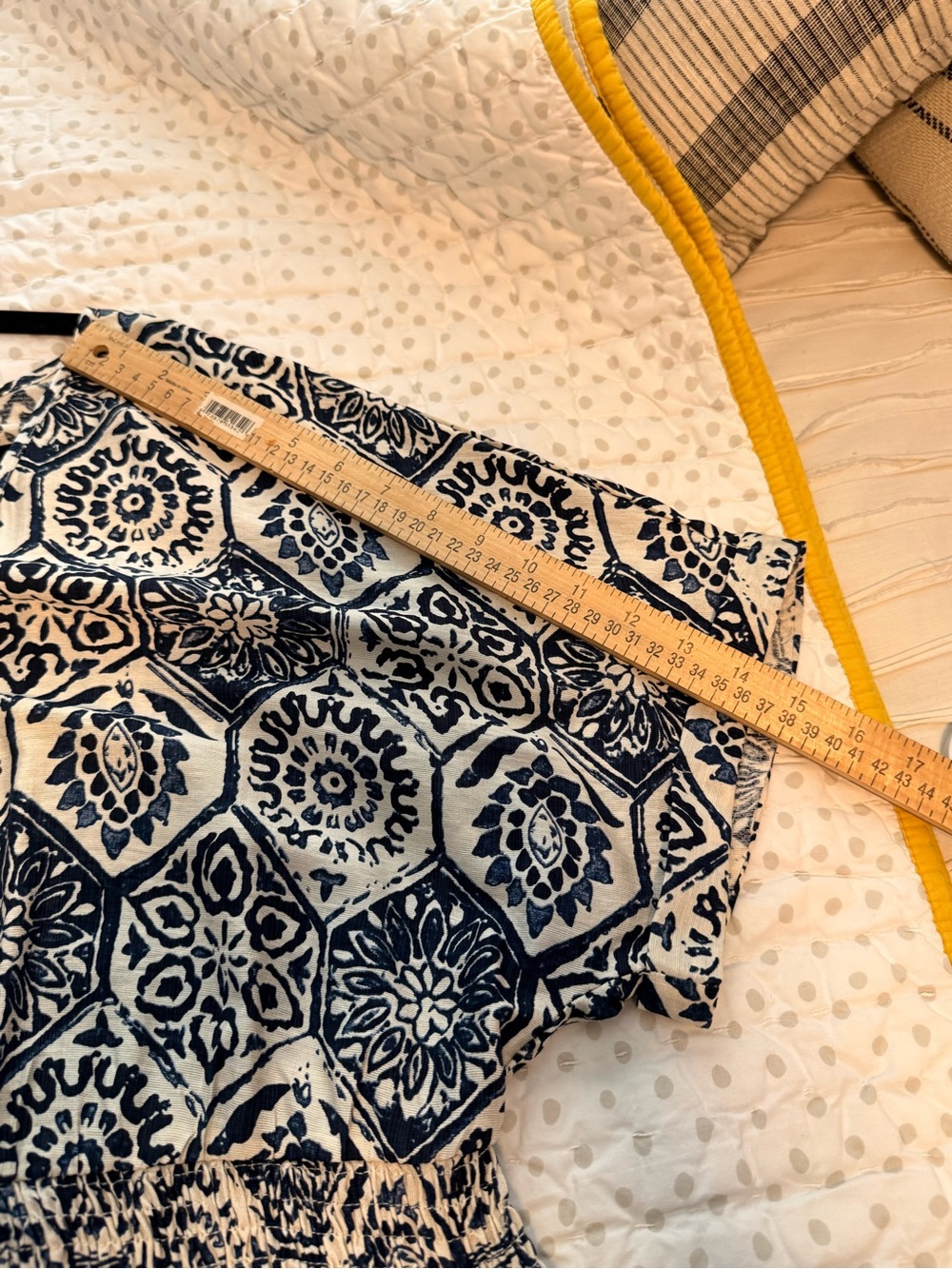 BloomChic Navy & White Geometric Print Dress with Tag - Picture 7 of 15